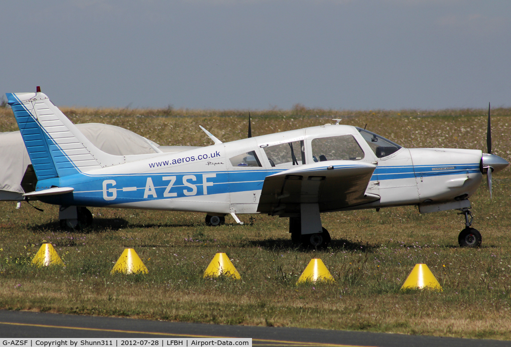 G-AZSF, 1972 Piper PA-28R-200-2 Cherokee Arrow II C/N 28R-7235048, Parked in the grass...