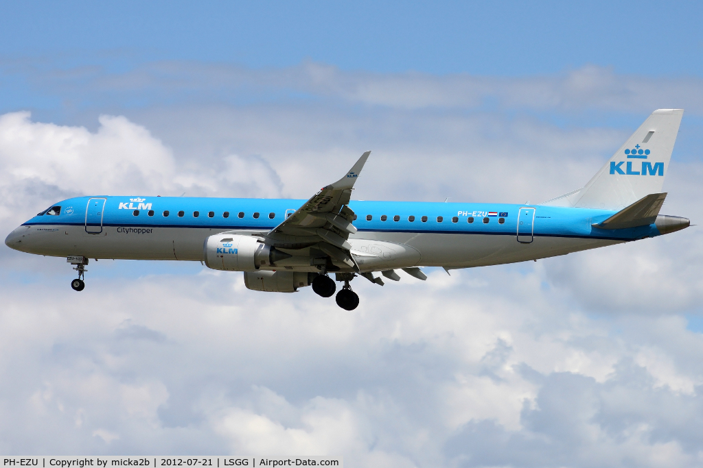 PH-EZU, 2012 Embraer 190LR (ERJ-190-100LR) C/N 19000522, Landing in 05