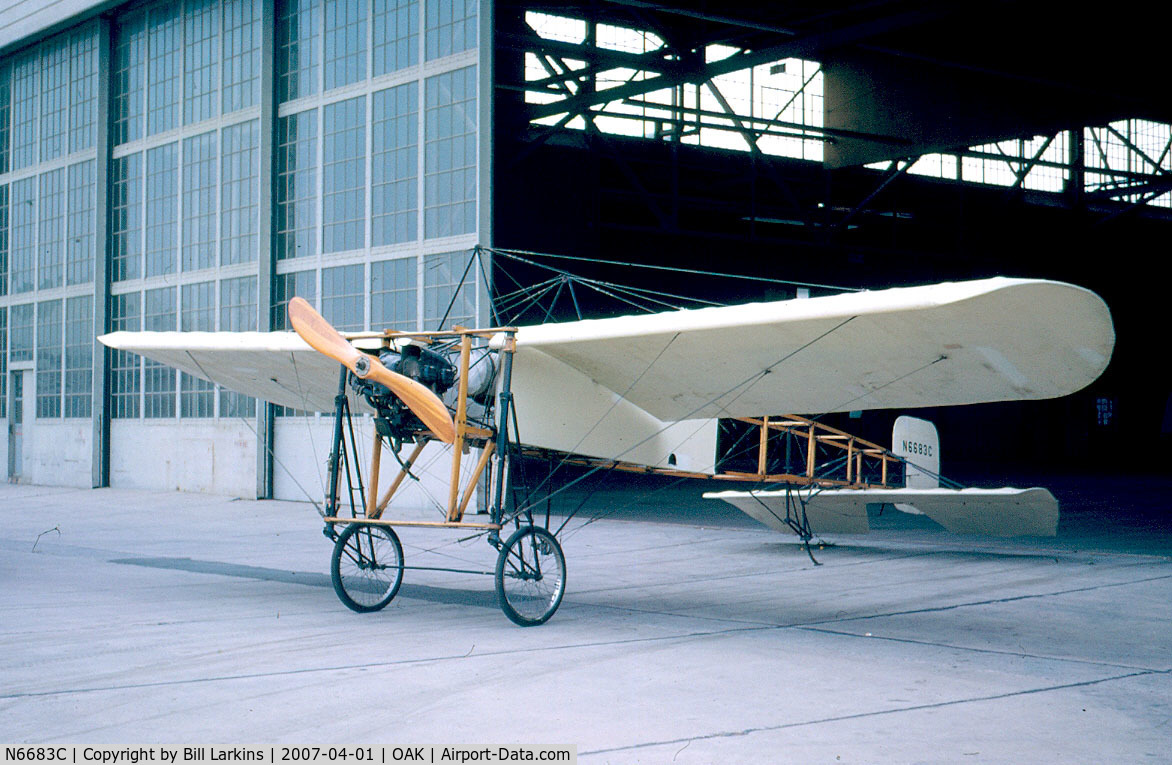 N6683C, Bleriot XI 1909 Replica C/N 1 (N6683C), At Oakland Airport for the dedication of the new Terminal in 1962.