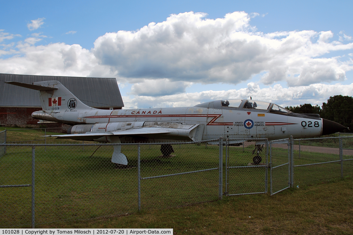 101028, 1957 McDonnell CF-101B Voodoo C/N 524, Displayed at New Brunswick Railway (!) Museum in Hillsborough, New Brunswick, Canada.