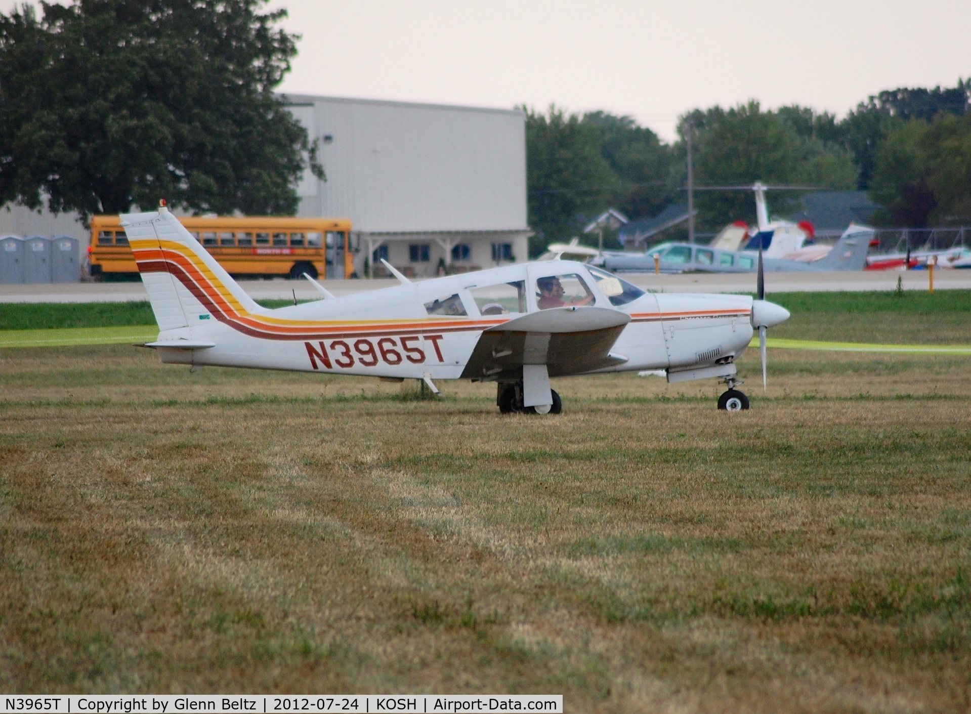 N3965T, 1967 Piper PA-28R-180 Cherokee Arrow C/N 28R-30311, Taxiing for departure at EAA Airventure/Oshkosh on 24 July 2012.