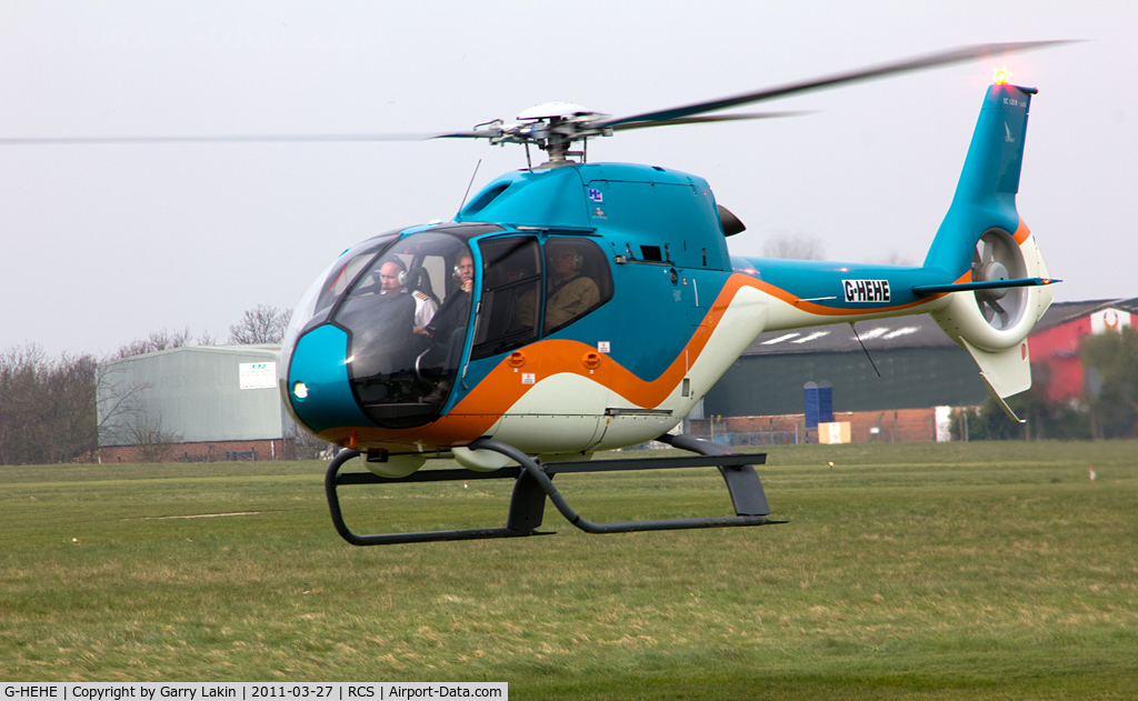 G-HEHE, 2007 Eurocopter EC-120B Colibri C/N 1480, Landing at Rochester after pleasure flight