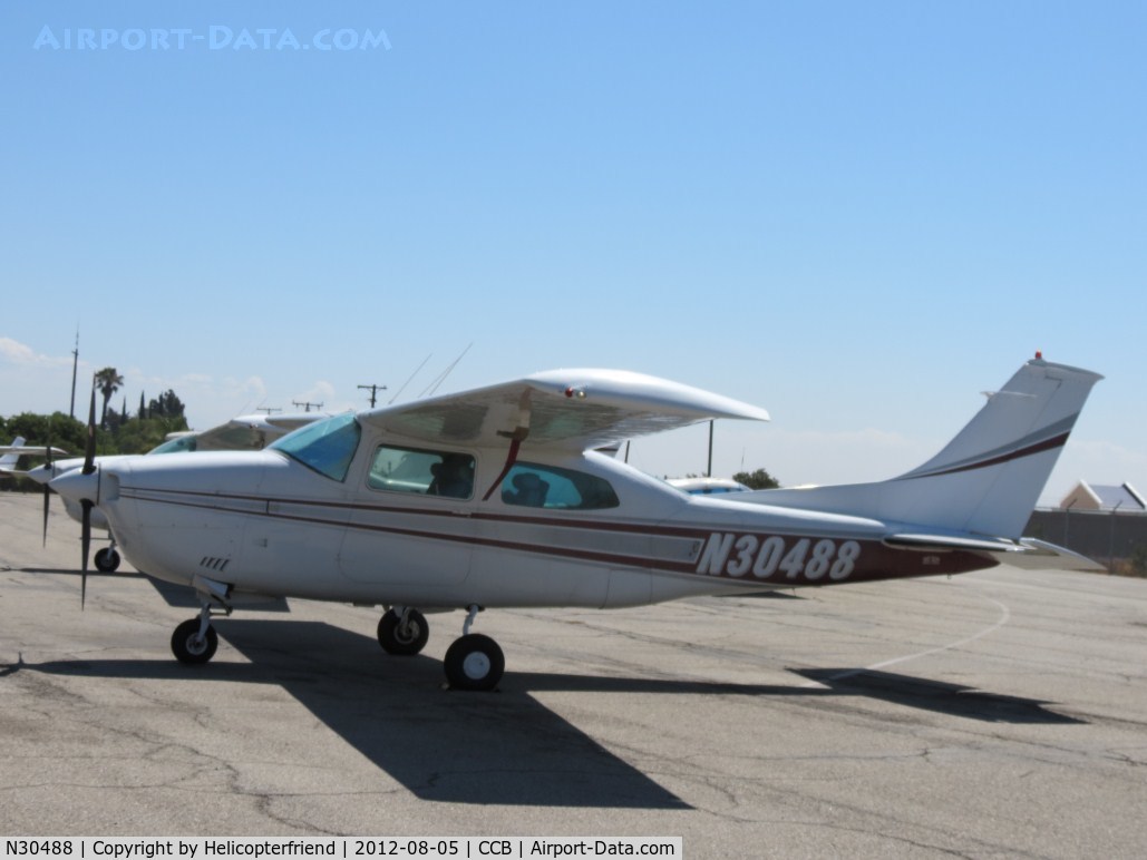 N30488, 1973 Cessna 210L Centurion C/N 21059924, Parked at Foothill Aircraft Sales & Service area