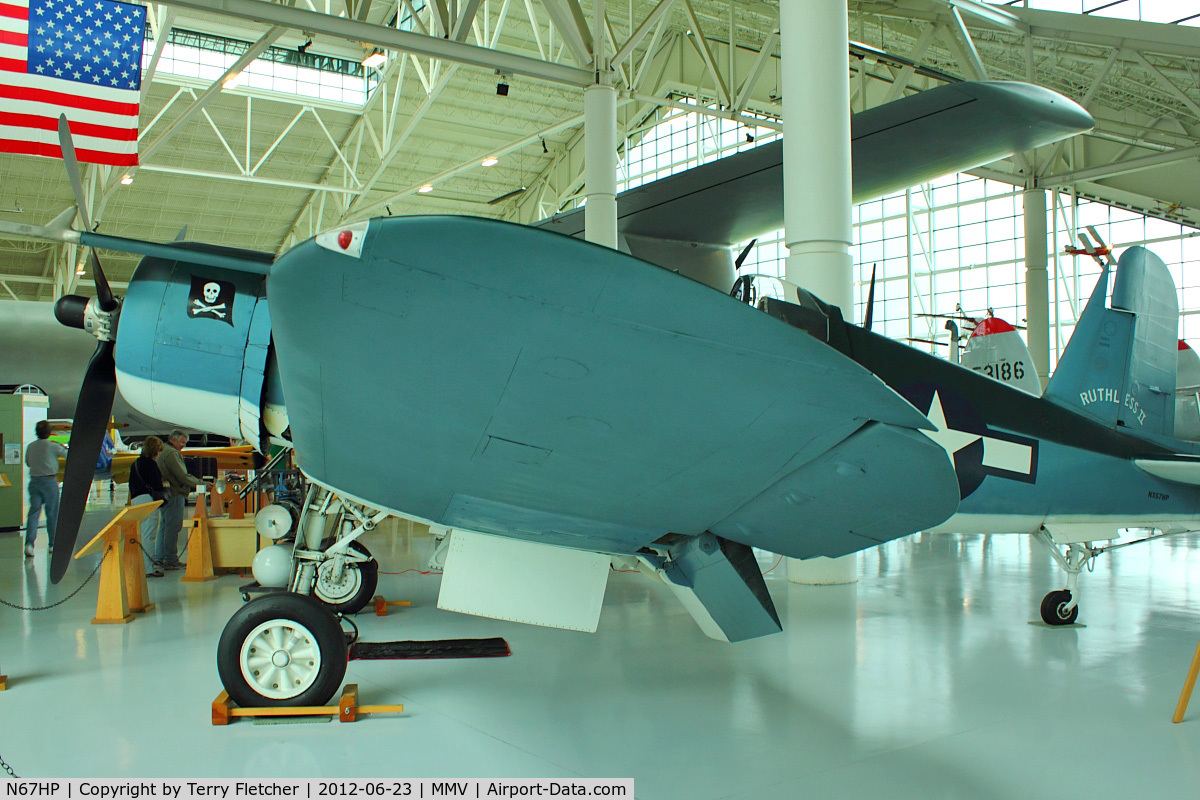 N67HP, 1945 Goodyear FG-1D Corsair C/N 3356, At Evergreen Air and Space Museum