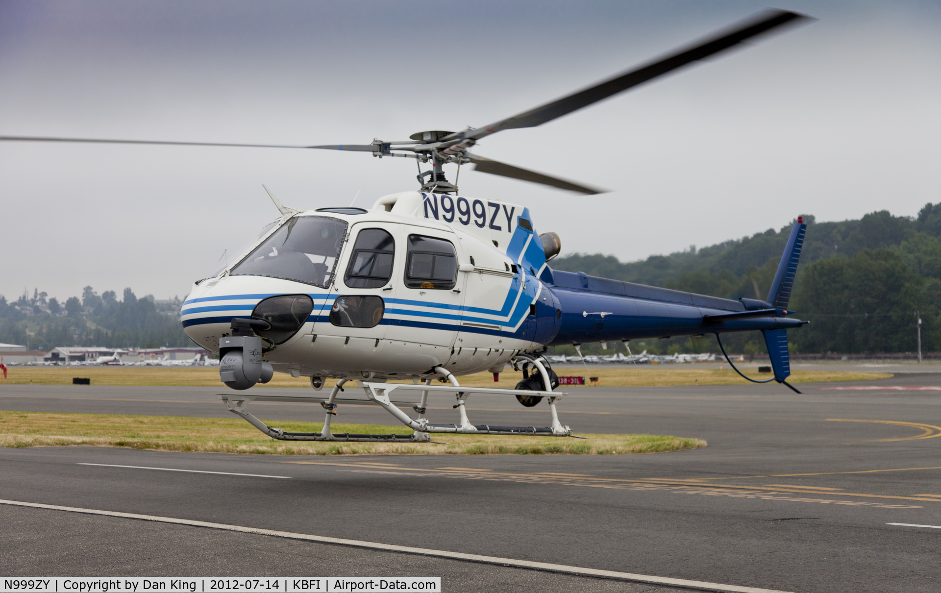 N999ZY, Eurocopter AS-350B-2 Ecureuil Ecureuil C/N 3538, The DEA is making a grand show coming in for a landing