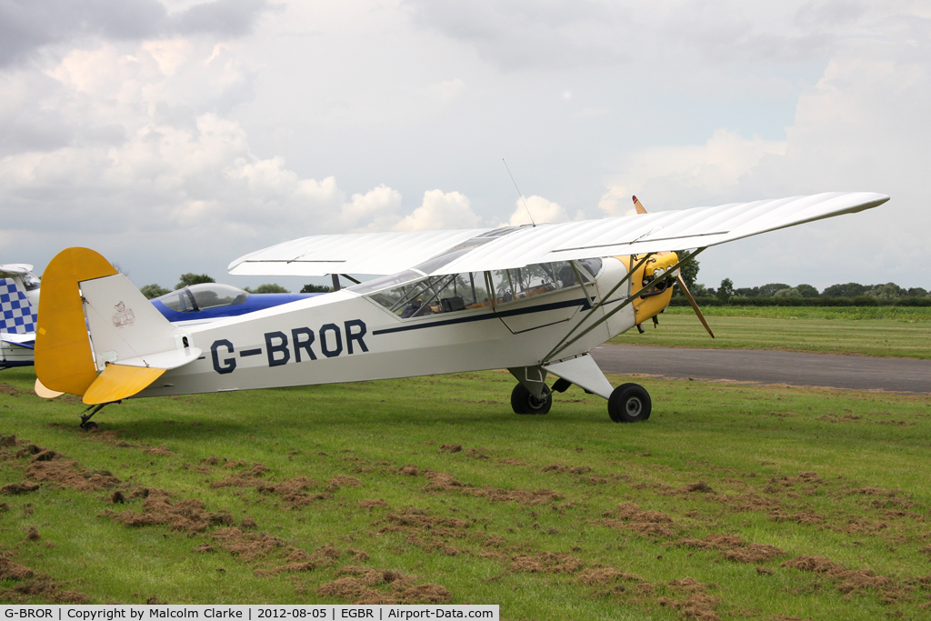 G-BROR, 1943 Piper L-4H Grasshopper (J3C-65D) C/N 10885, Piper L-4H Grasshopper at The Real Aeroplane Club's Summer Madness Fly-In, Breighton Airfield, August 2012.