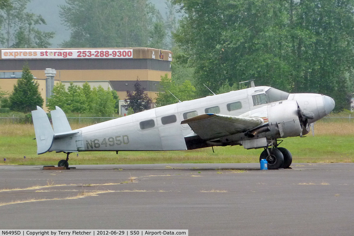 N6495D, 1960 Beech C-45H Expeditor C/N AF-449, 1960 Beech C-45H, c/n: AF-449 ex 51-11892 at Auburn Municipal, WA