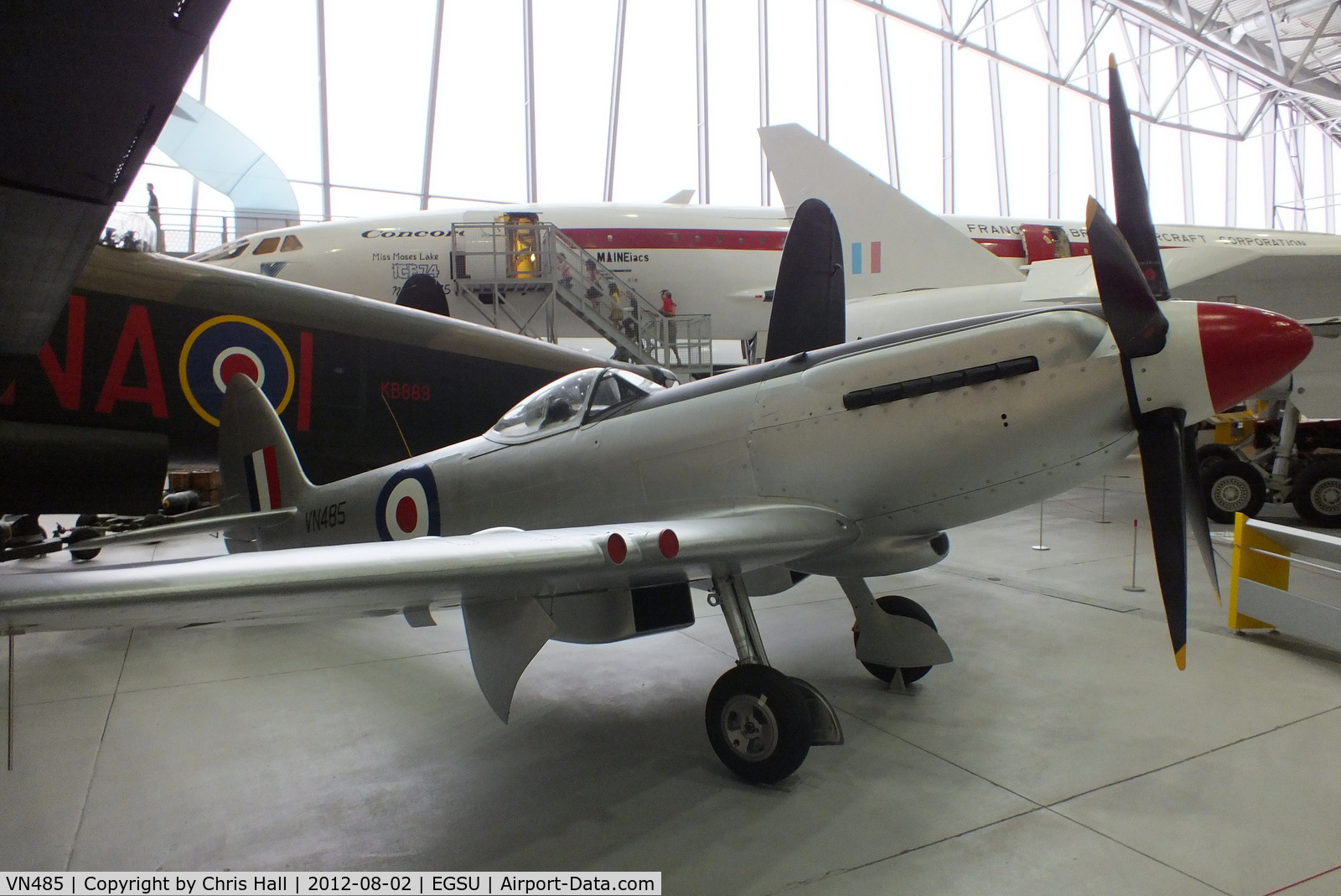 VN485, Supermarine 356 Spitfire F.24 C/N SMAF.21567, displayed inside the AirSpace hangar, Duxford