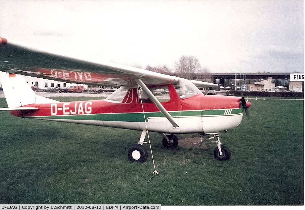 D-EJAG, 1966 Reims F150F C/N 0046, Aufgenommen 1985 in Mannheim, nach der Abholung in Freiburg