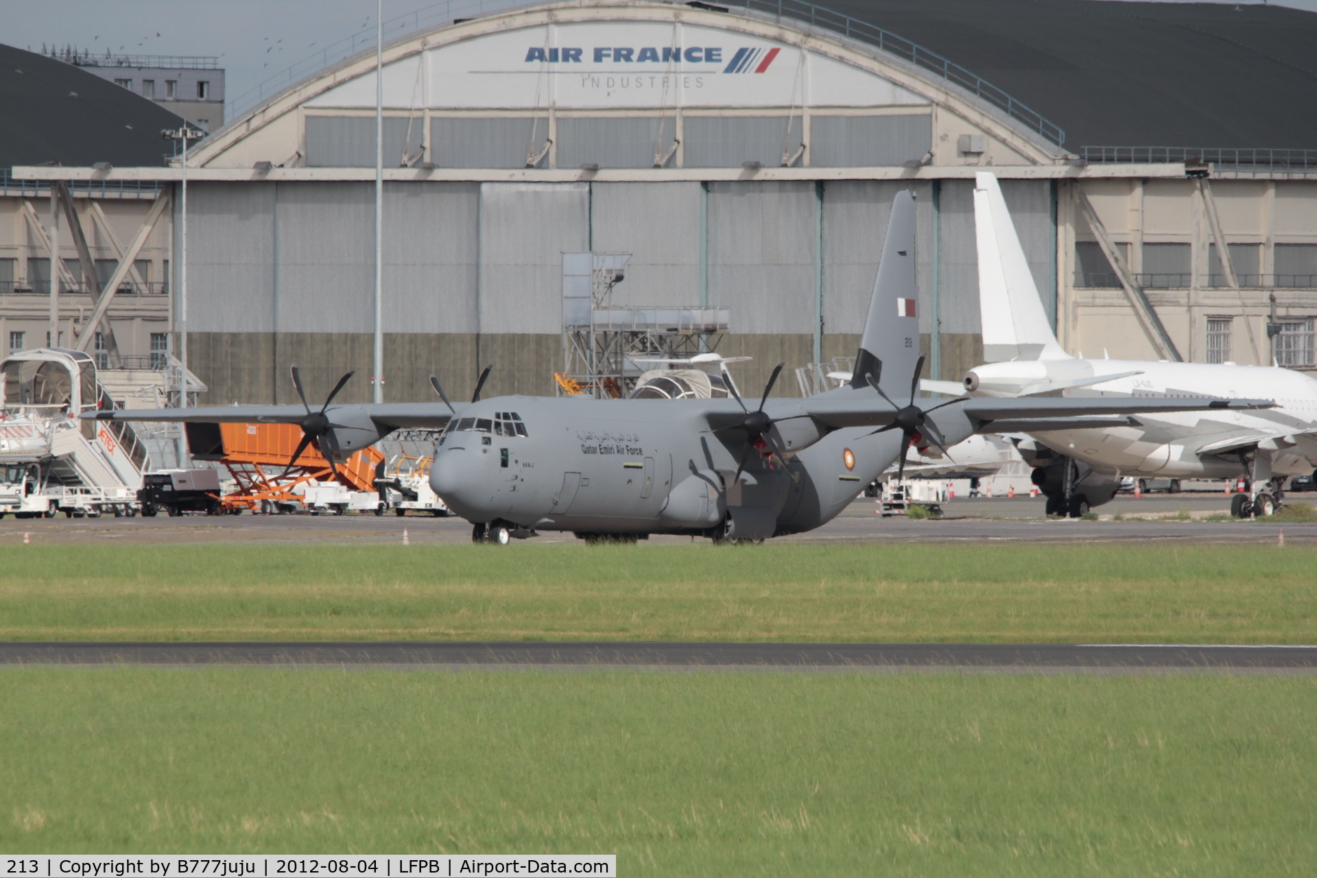 213, 2011 Lockheed Martin C-130J-30 Super Hercules C/N 382-5668, on transit at Le Bourget