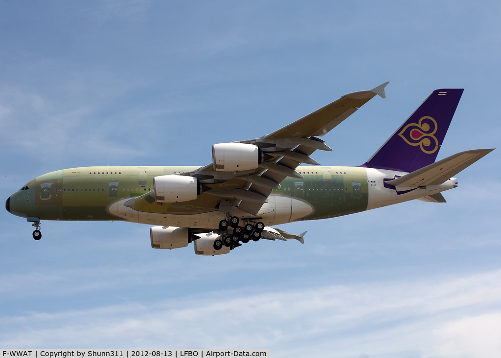 F-WWAT, 2012 Airbus A380-841 C/N 100, C/n 0100 - For Thai International