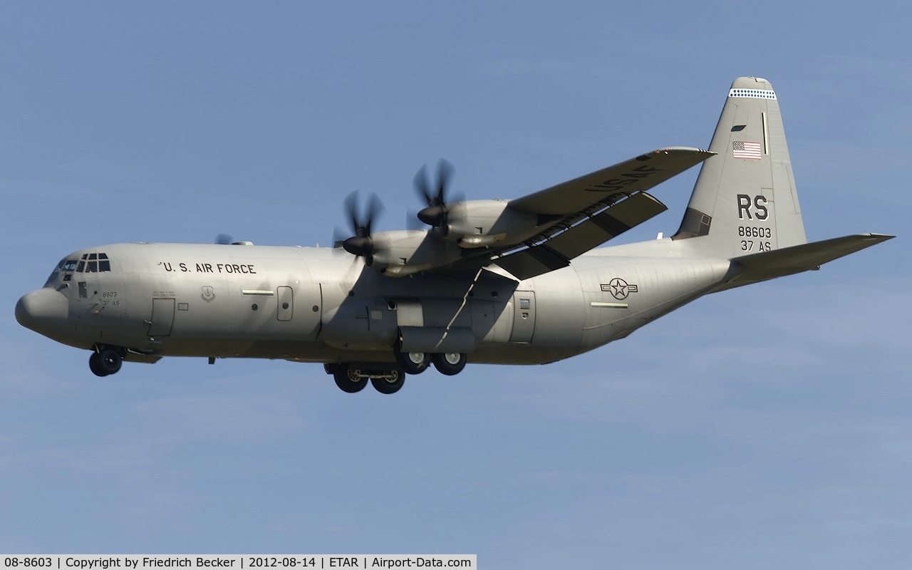 08-8603, 2009 Lockheed Martin C-130J-30 Super Hercules C/N 382-5613, on final RW26