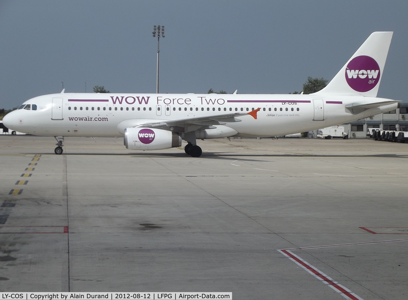 LY-COS, 1994 Airbus A320-231 C/N 415, Also operated by Avion Express on behalf of Wow Air as WOW Force Two is powered by IAE2500 engines unlike sister-ship LY-VEY which comes out with CFM56 power.
