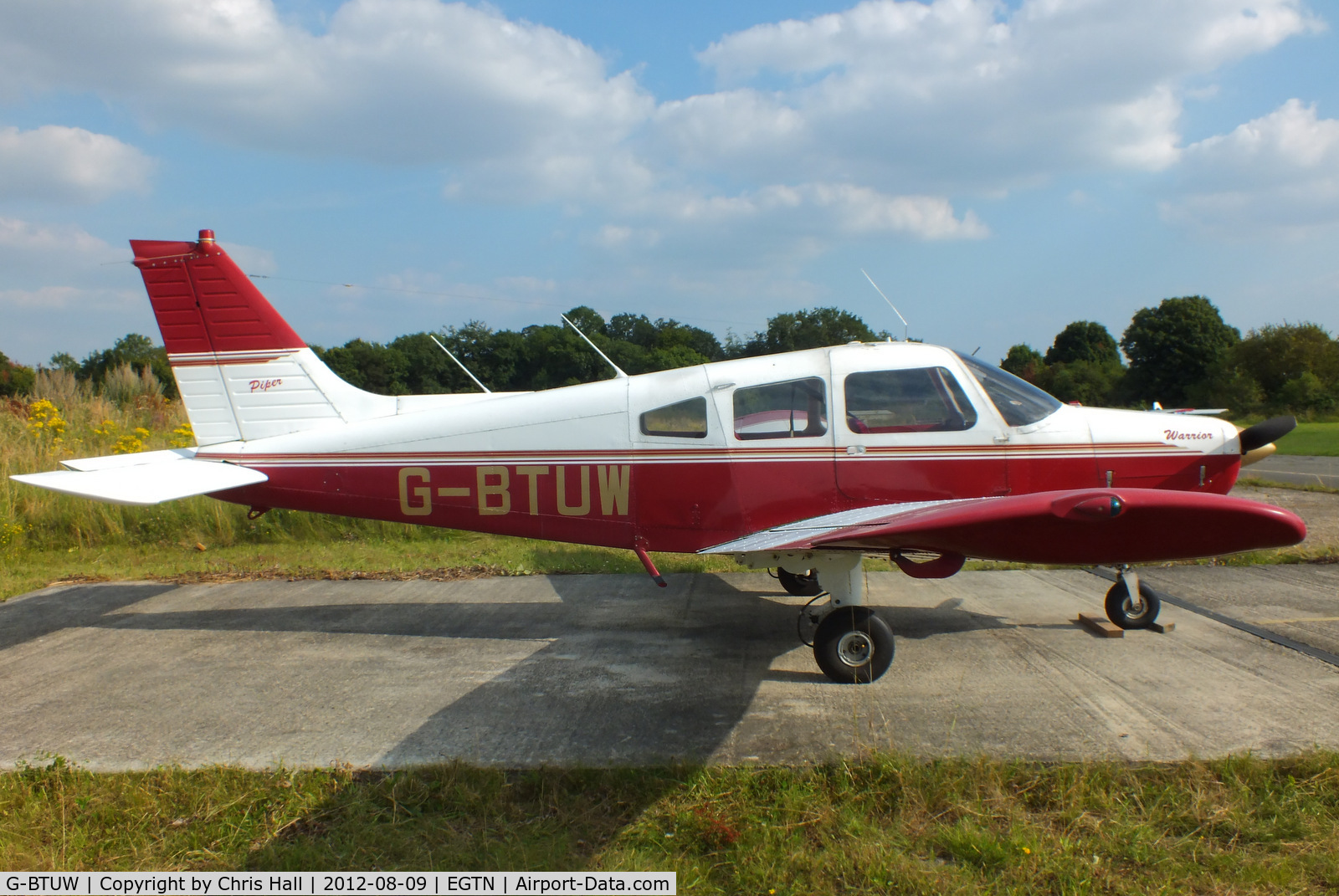 G-BTUW, 1974 Piper PA-28-151 Cherokee Warrior C/N 28-7415066, at Enstone Airfield
