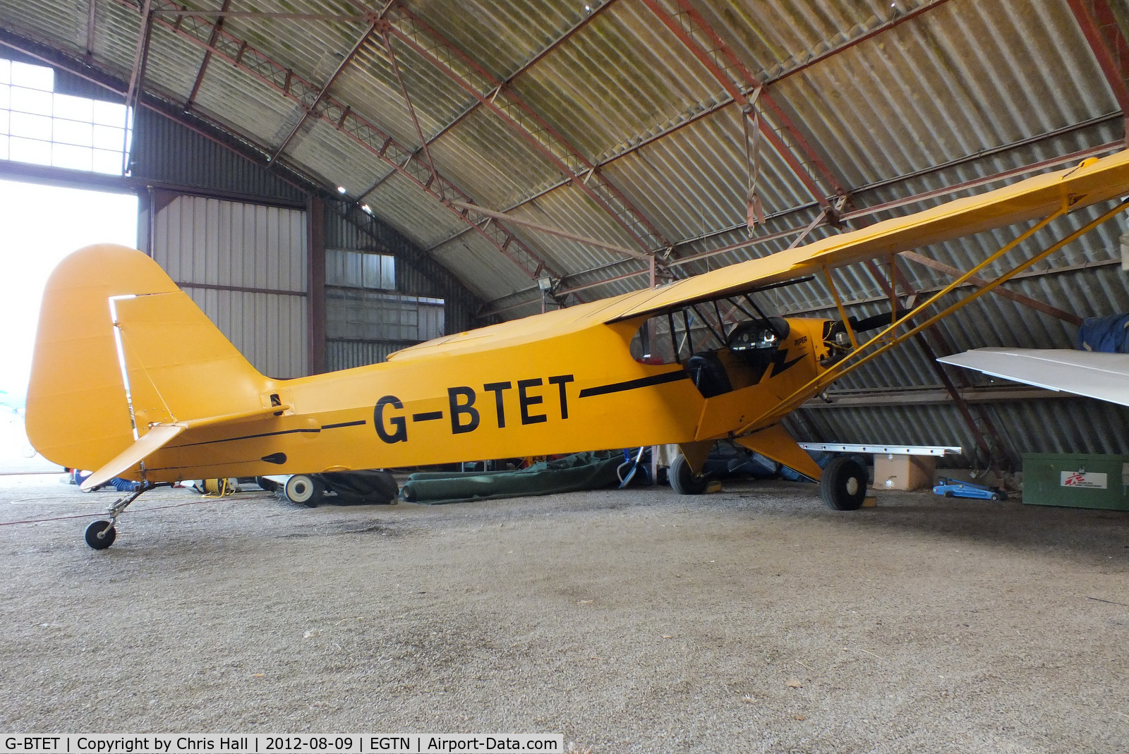G-BTET, 1991 Piper J3C-65 Cub Cub C/N 18296, at Enstone Airfield