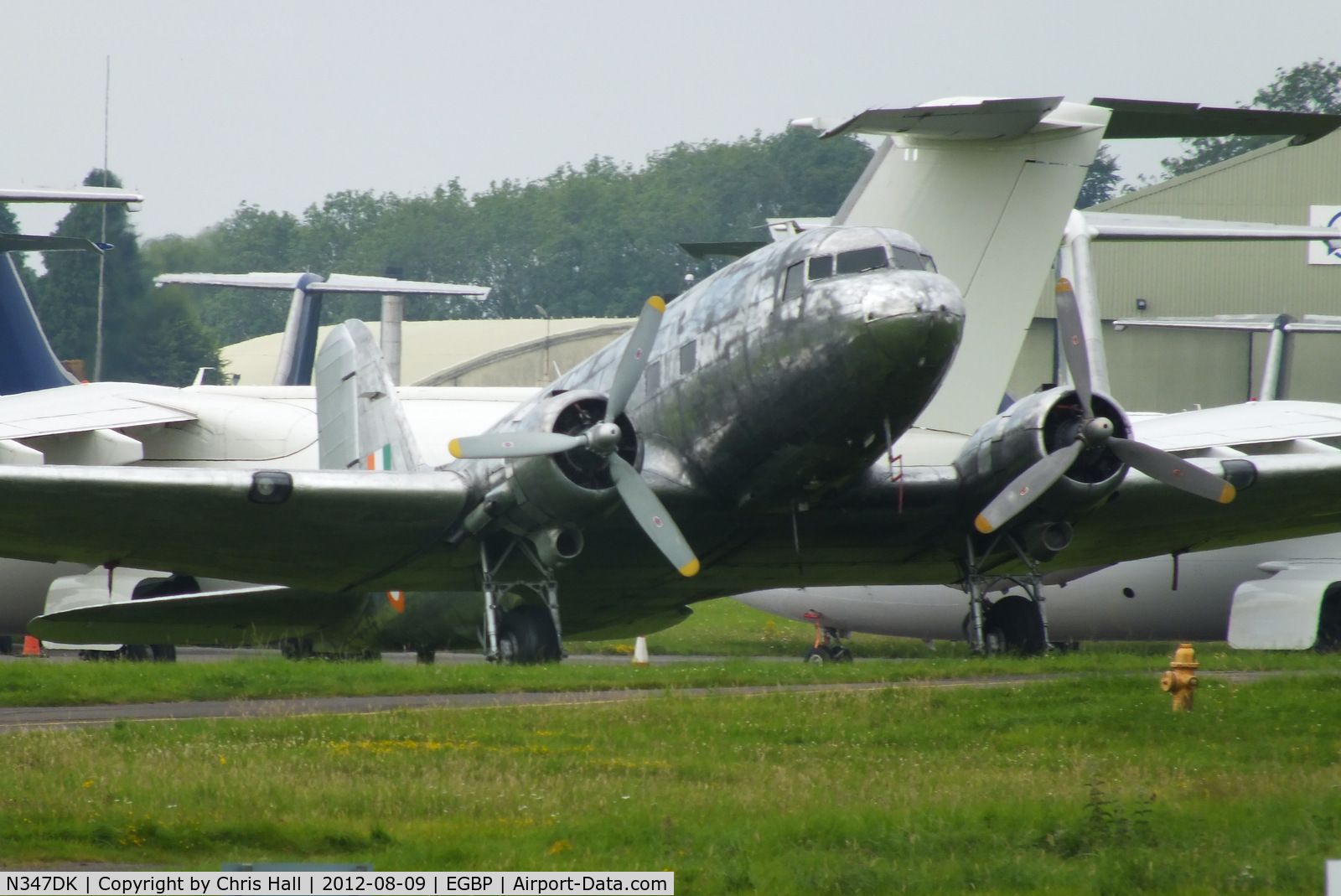 N347DK, 1944 Douglas DC-3A-467 (C-47B) C/N 16072/32820, This was due to become the founding member of the Indian Air Force Memorial Flight but has been sat at Kemble for over 12 months now