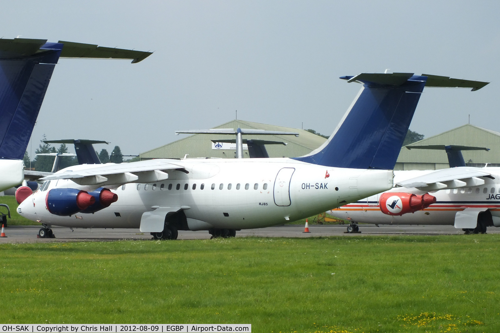OH-SAK, 2001 BAE Systems Avro 146-RJ85 C/N E.2389, ex Blue1 RJ85 in storage at Kemble