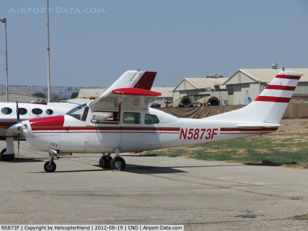 N5873F, 1967 Cessna 210G Centurion C/N 21058873, Parked west of the tower