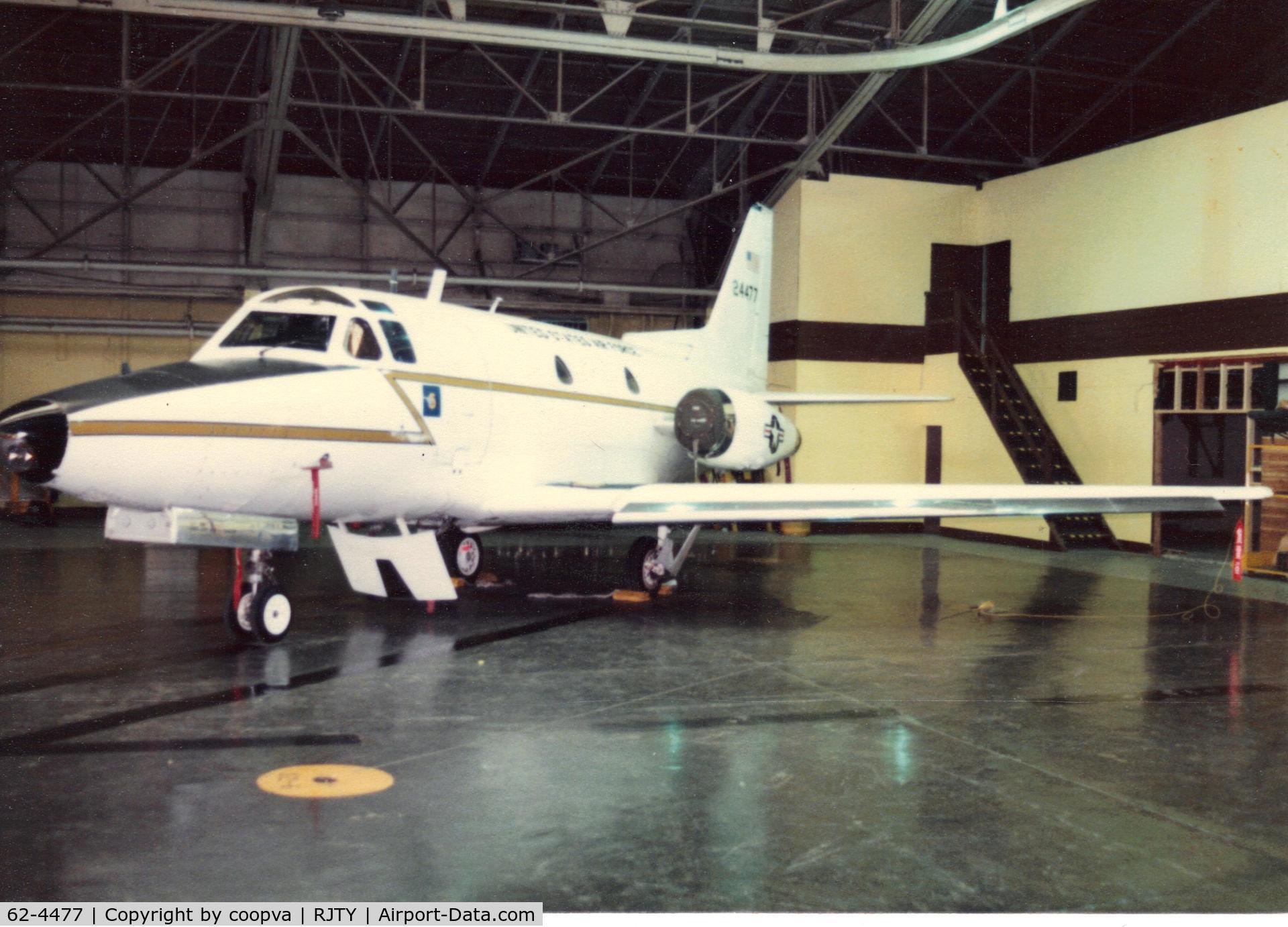 62-4477, 1962 North American CT-39A Sabreliner C/N 276-30, CT-39A 62-4477 at Yokota AB in 1984 prior to being moth-balled at Davis-Monthan