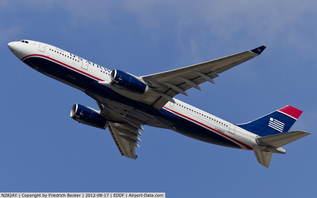 N282AY, 2009 Airbus A330-243 C/N 1069, departure from Frankfurt