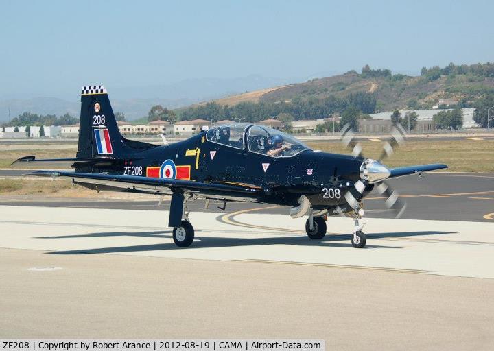 ZF208, 1989 Short S-312 Tucano T1 C/N S034/T33, Ex ZF208, now N208PZ, Wings Over Camarillo 2012