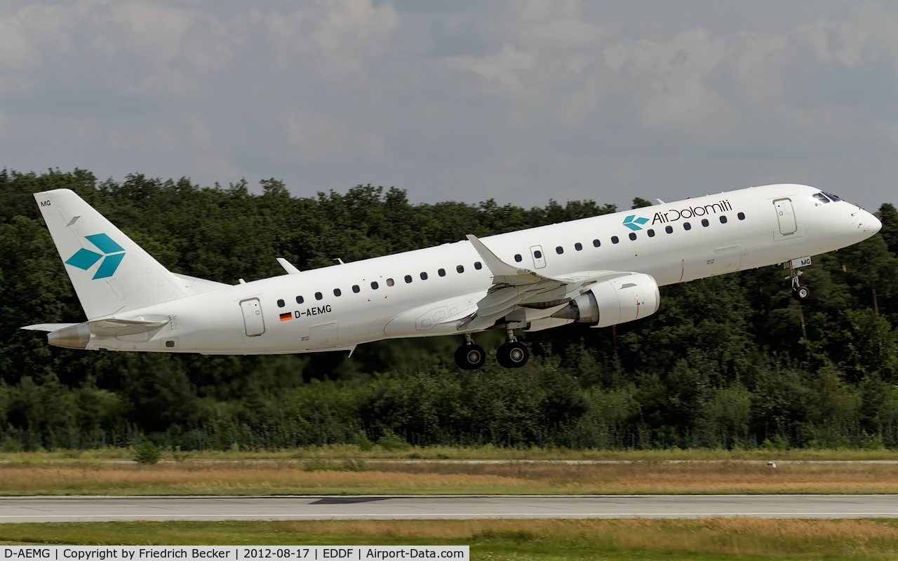 D-AEMG, 2011 Embraer 190LR (ERJ-190-100LR) C/N 19000404, departure from Frankfurt