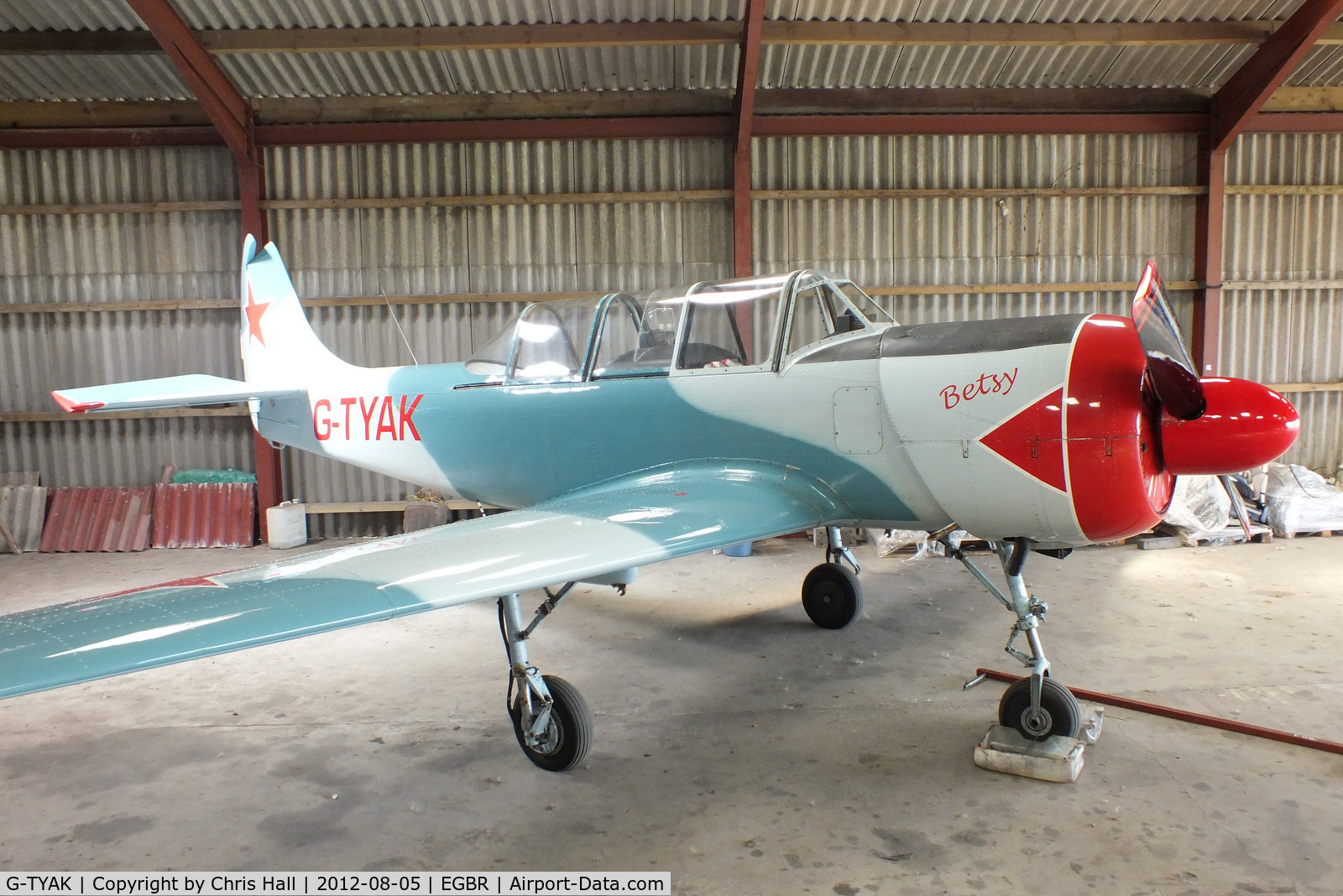 G-TYAK, 1989 Bacau Yak-52 C/N 899907, The Real Aeroplane Club's Summer Madness Fly-In, Breighton