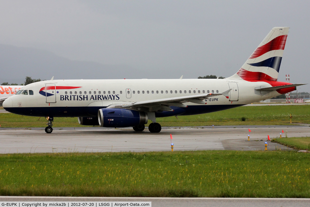 G-EUPK, 2000 Airbus A319-131 C/N 1236, Taxiing