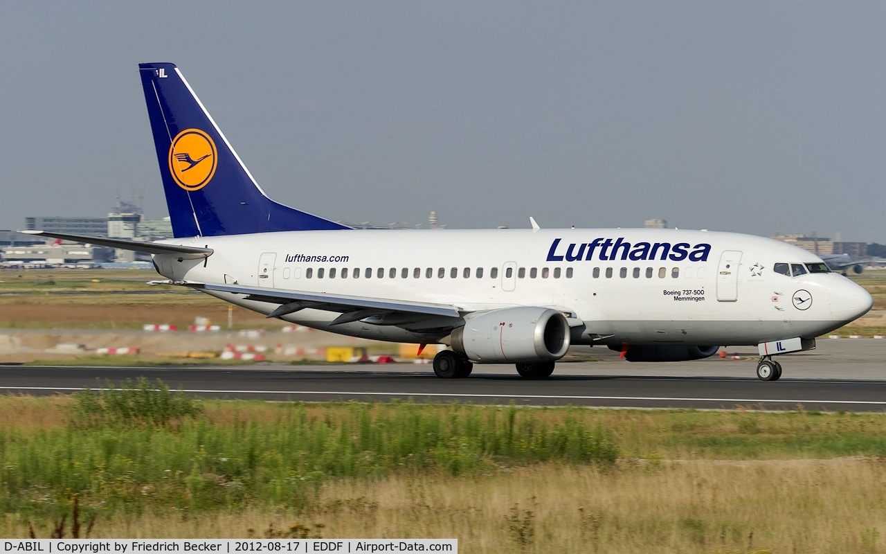 D-ABIL, 1991 Boeing 737-530 C/N 24824, departure from Frankfurt