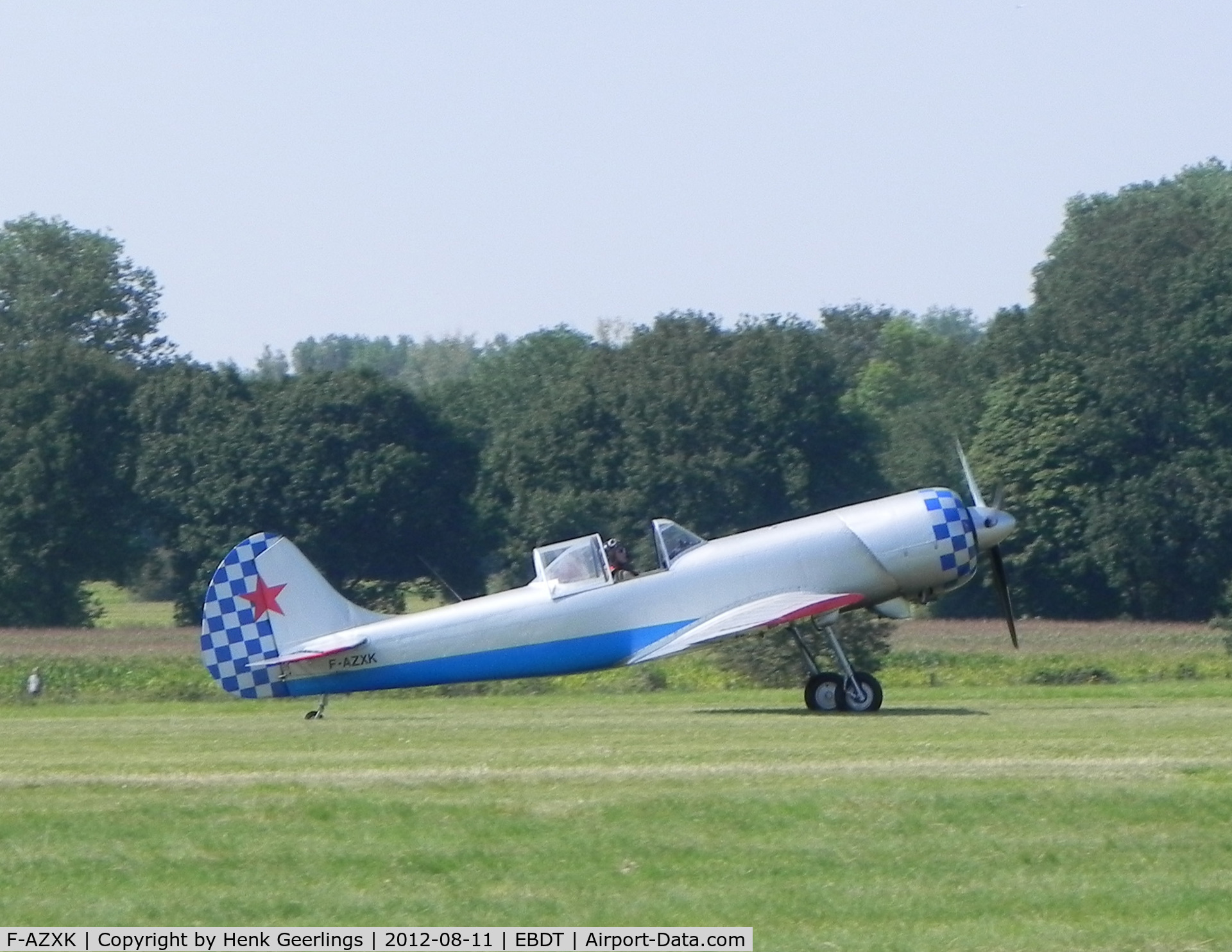 F-AZXK, 1986 Yakovlev Yak-50 C/N 863211, Oldtimer Fly In , Schaffen Diest , Belgium , Aug 2012