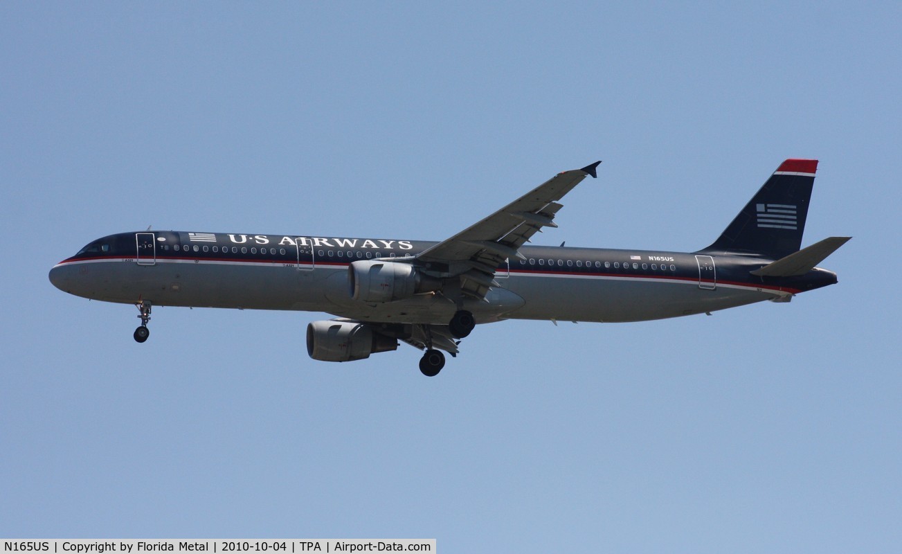 N165US, 2001 Airbus A321-211 C/N 1431, US Airways A321