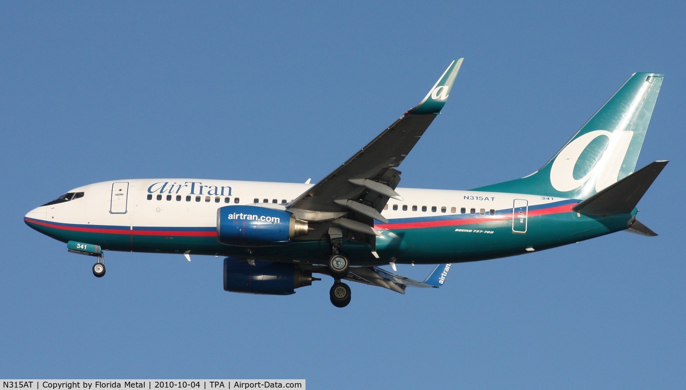 N315AT, 2007 Boeing 737-7BD C/N 35788, Air Tran 737