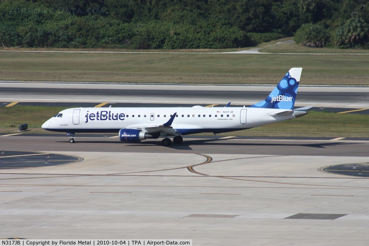 N317JB, 2010 Embraer ERJ-190-100 IGW 190AR C/N 19000363, Jet Blue E190
