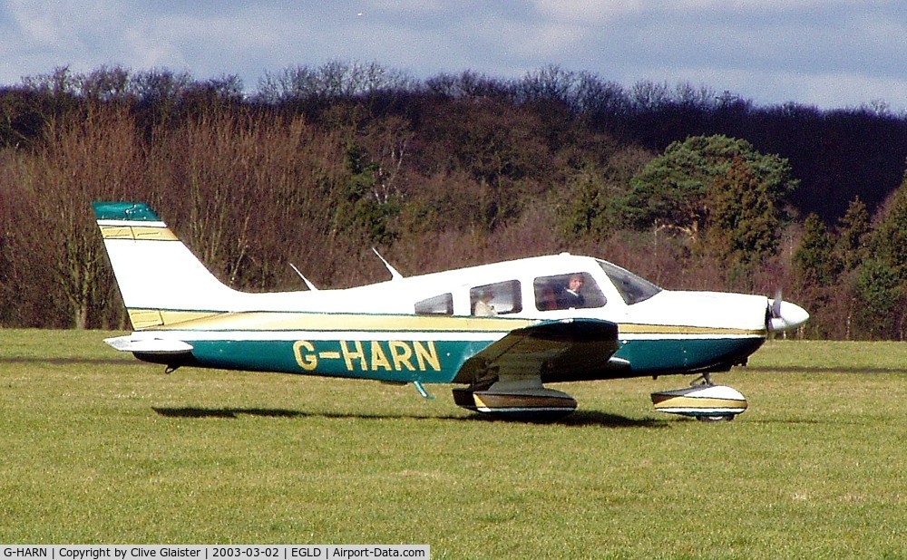 G-HARN, 1982 Piper PA-28-181 Cherokee Archer II C/N 28-8290108, Ex: HB-PGO > G-BXRJ > G-DENK > G-HARN - Originally owned in private hands in January 1998 as G-BXRJ and currently owned to, Harnett Air Services Ltd in February 2000 as G-HARN.