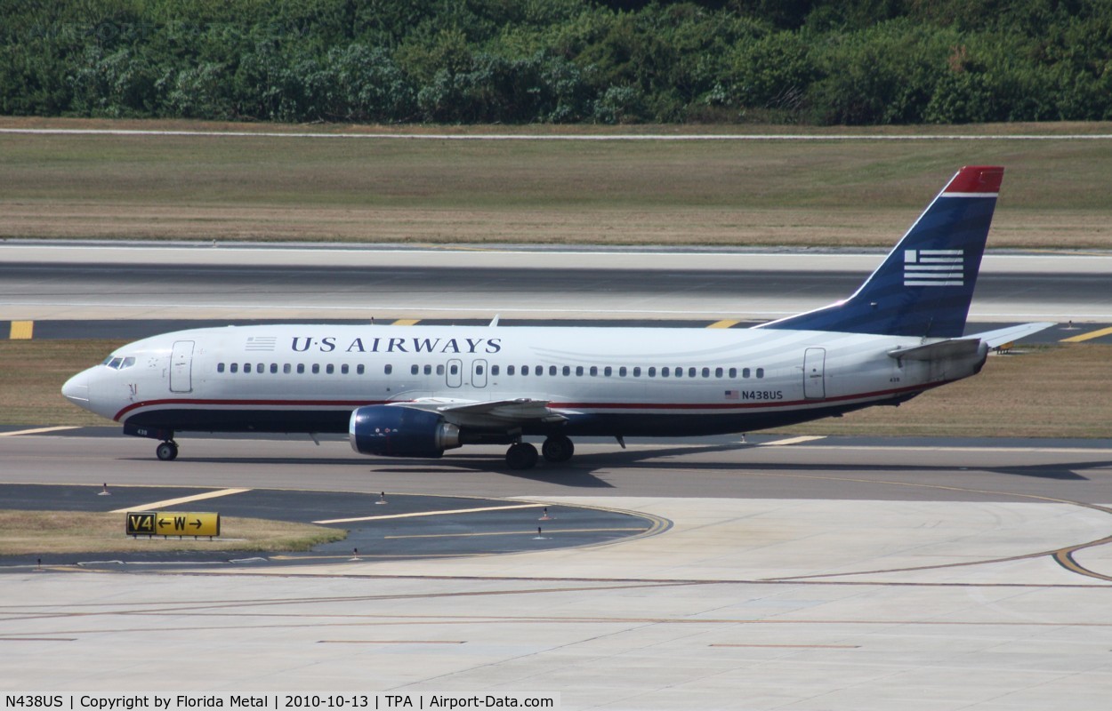 N438US, 1990 Boeing 737-4B7 C/N 24560, US Airways 737