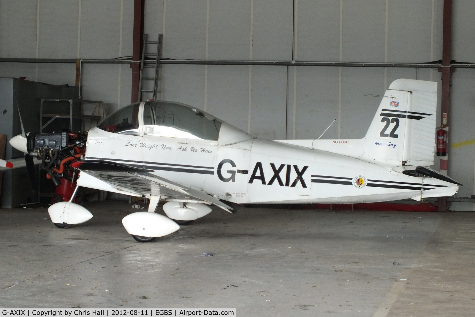 G-AXIX, 1969 AESL Glos-Airtourer Super 150/T4 C/N A527, at Shobdon Airfield, Herefordshire