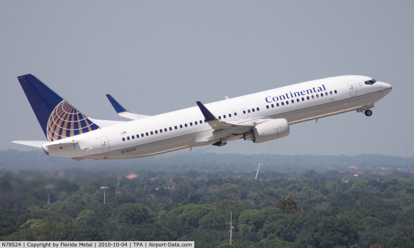 N78524, 2010 Boeing 737-824 C/N 31642, Continental 737-800