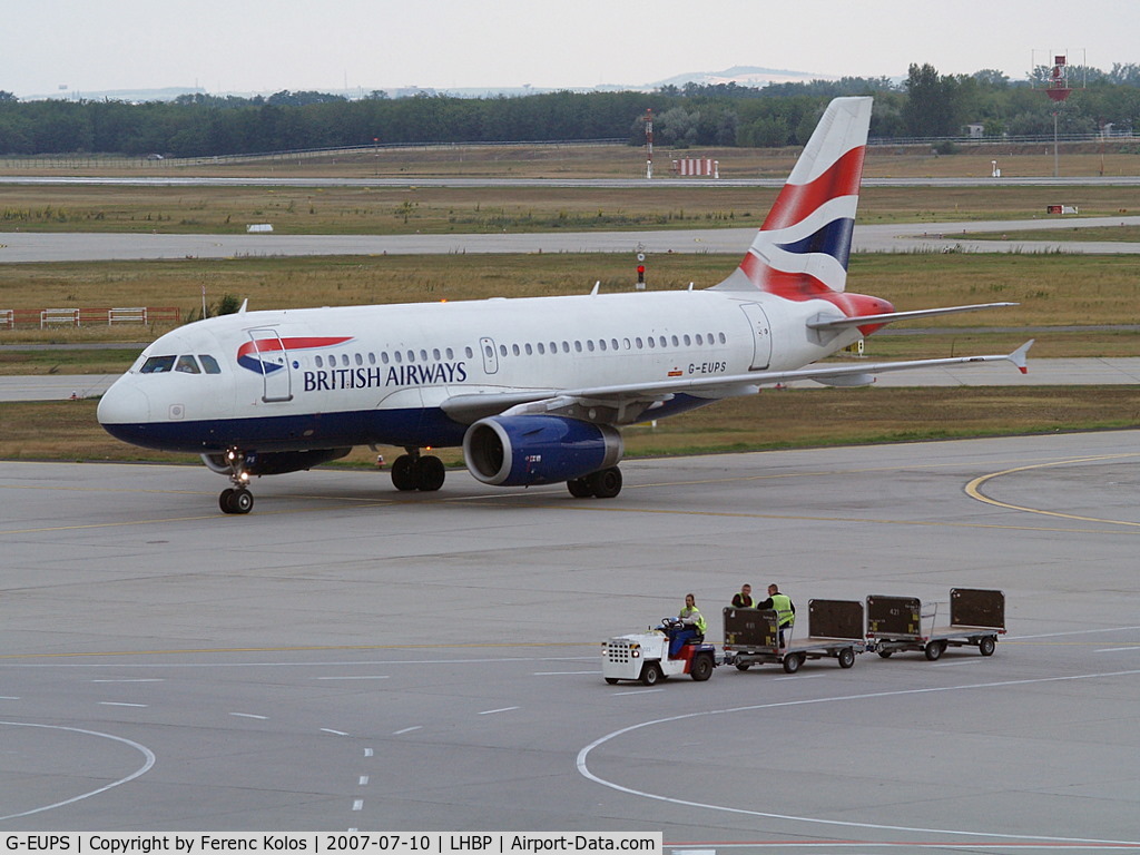 G-EUPS, 2000 Airbus A319-131 C/N 1338, Ferihegy