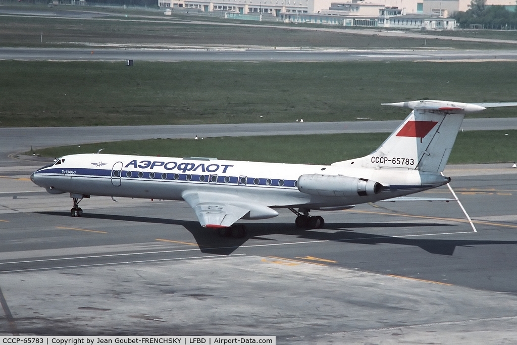 CCCP-65783, 1979 Tupolev Tu-134A-3 C/N 62778, AEROFLOT to Moscow