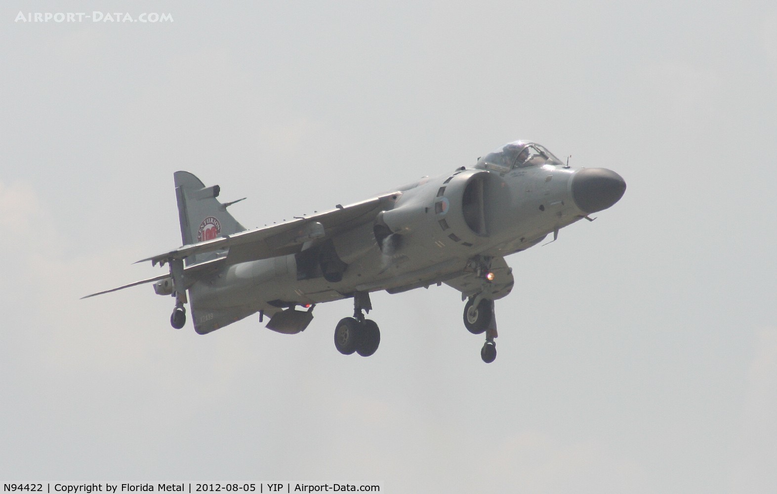 N94422, 1979 British Aerospace Sea Harrier F/A.2 C/N 41H-912002/DB2, Sea Harrier hovering