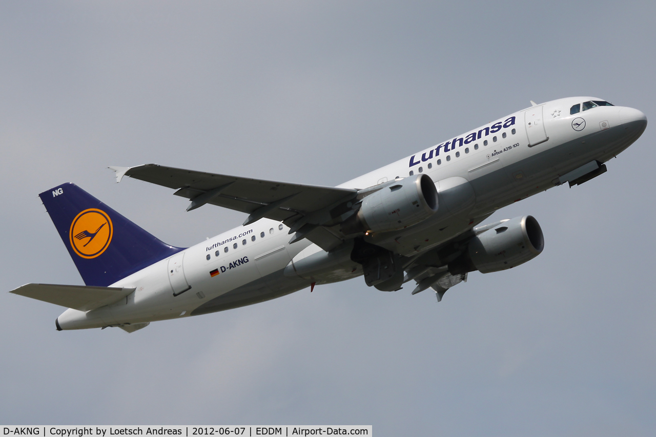 D-AKNG, 1997 Airbus A319-112 C/N 654, Lufthansa
