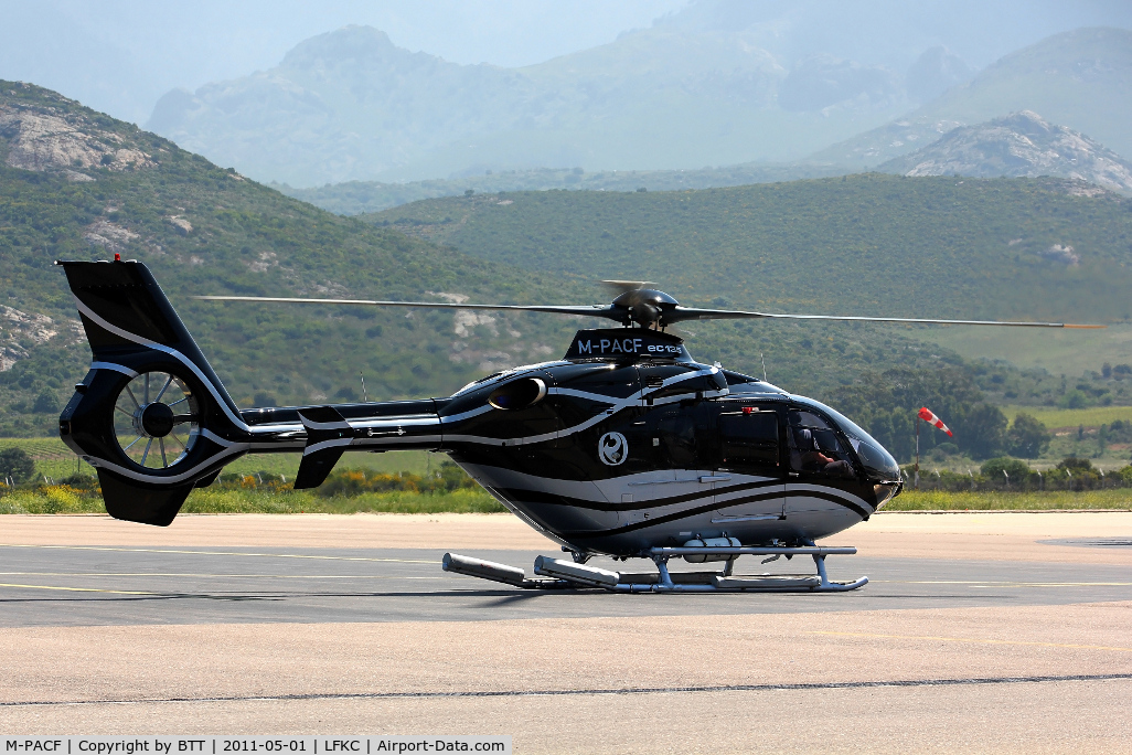 M-PACF, 2010 Eurocopter EC-135P-2+ C/N 0895, From SuperYacht Pacific in the Calvi bay