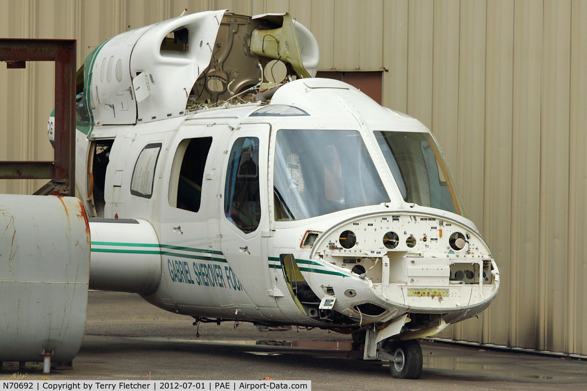 N70692, Bell 222 C/N 47047, Bell 222, c/n: 47047 at Everett Aviation College - still wearing its former Israeli markings