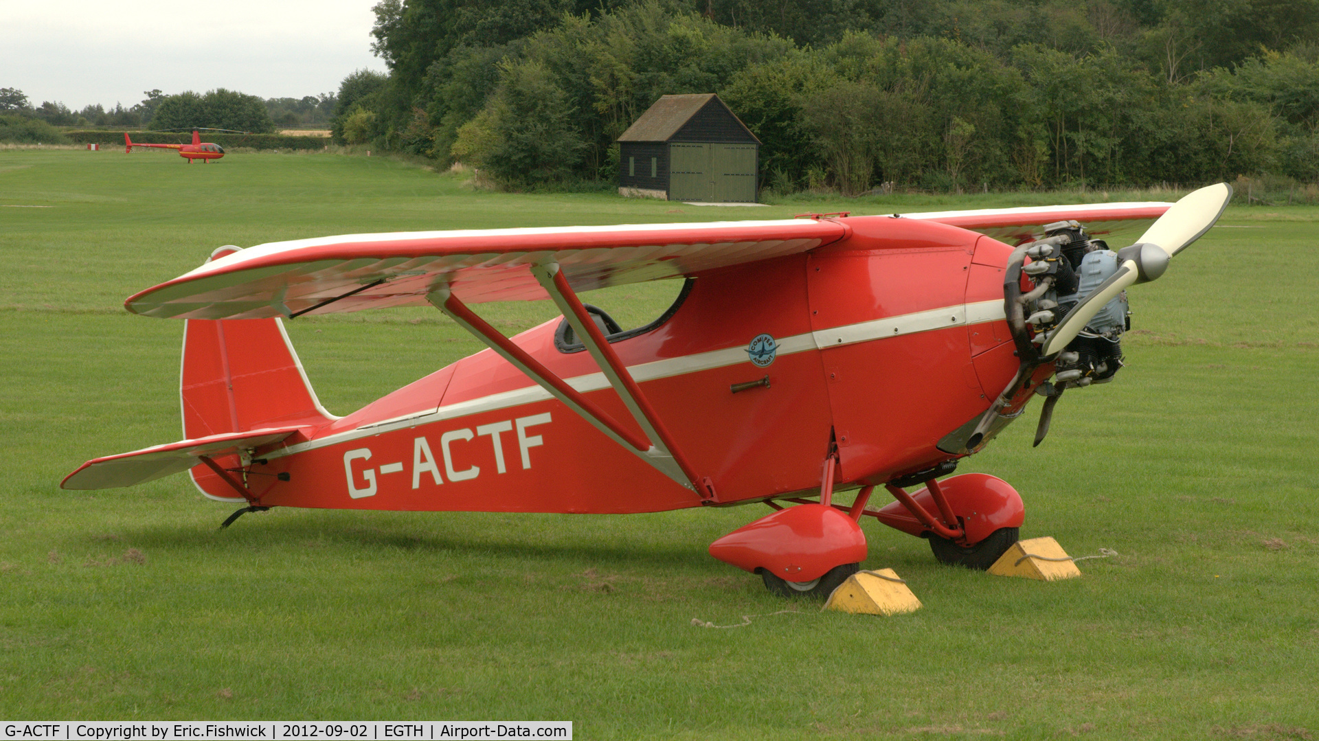G-ACTF, 1932 Comper CLA-7 Swift C/N S32/9, 3. G-ACTF at Shuttleworth Pagent Air Display, Sept. 2012.