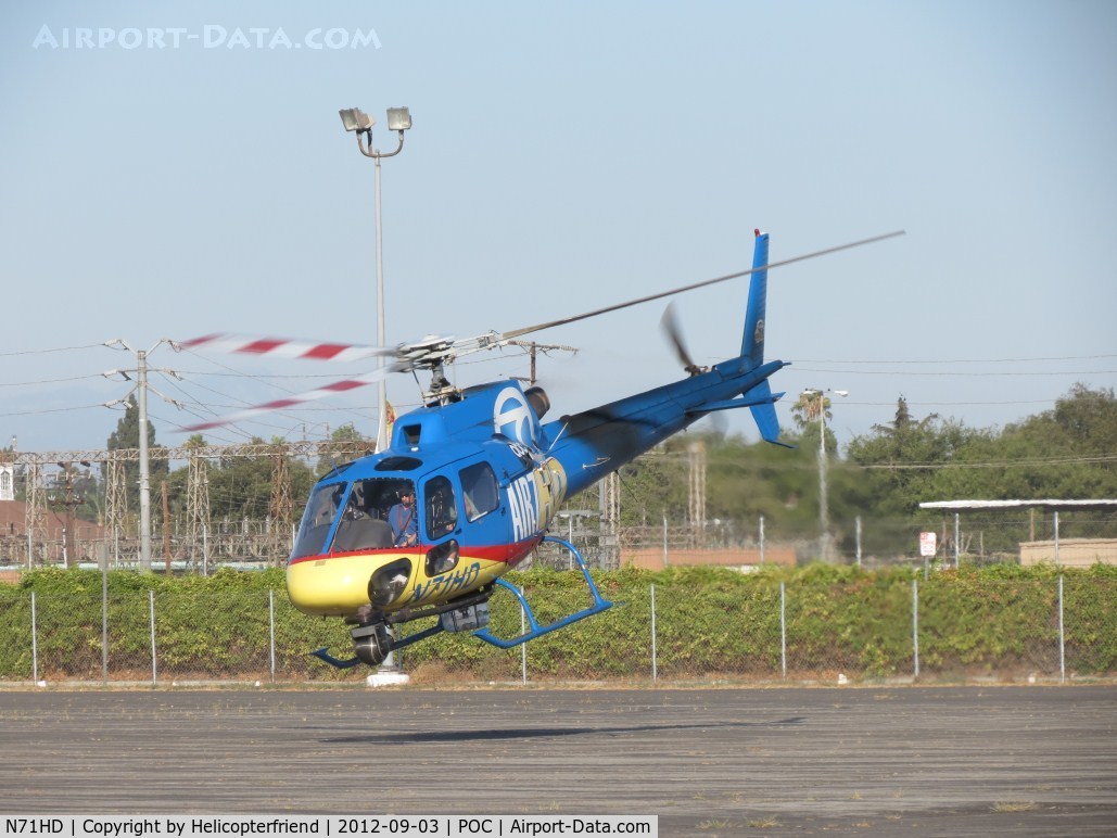 N71HD, 2004 Eurocopter AS-350B-2 Ecureuil Ecureuil C/N 3849, Nose down to pick up speed for lift