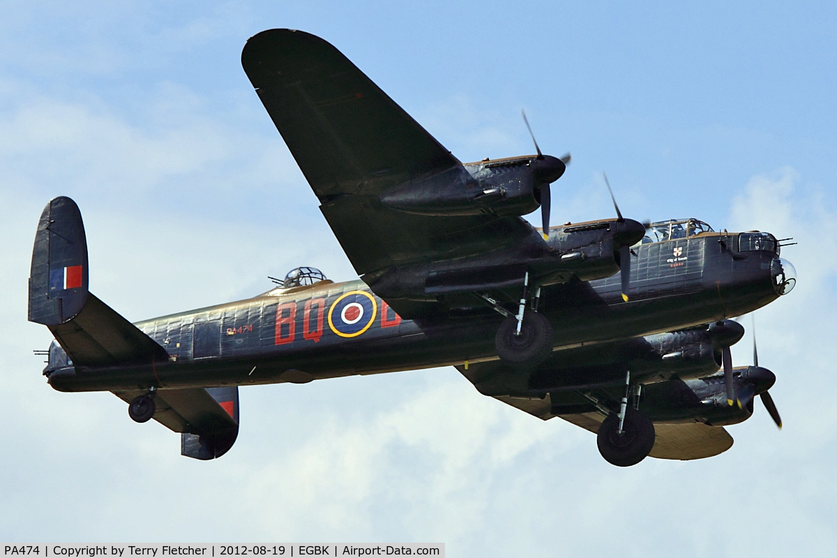 PA474, 1945 Avro 683 Lancaster B1 C/N VACH0052/D2973, Avro 683 Lancaster B1 displaying at 2012 Sywell Airshow