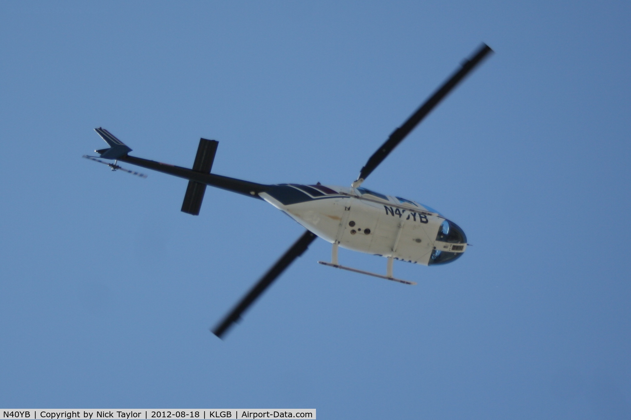 N40YB, Bell 206B C/N 2787, Flying the pattern at LGB