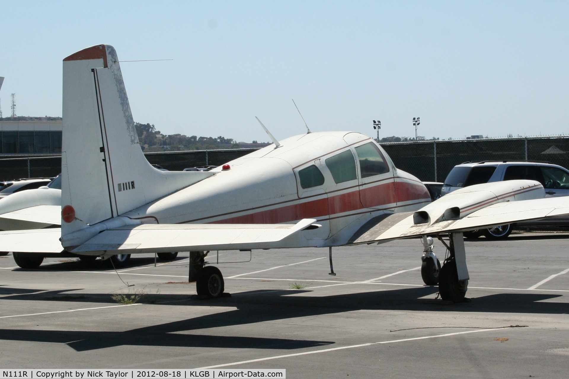 N111R, 1955 Cessna 310 C/N 35036, Parked on the north ramp