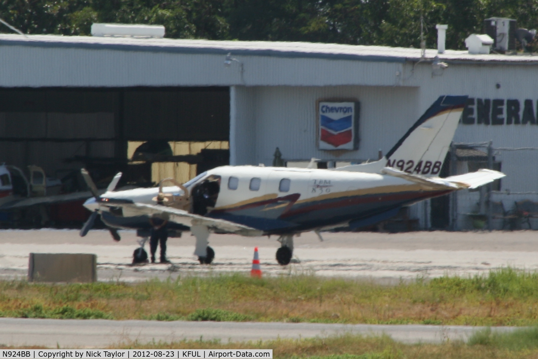 N924BB, 2007 Socata TBM-700 C/N 405, Parked on the south side
