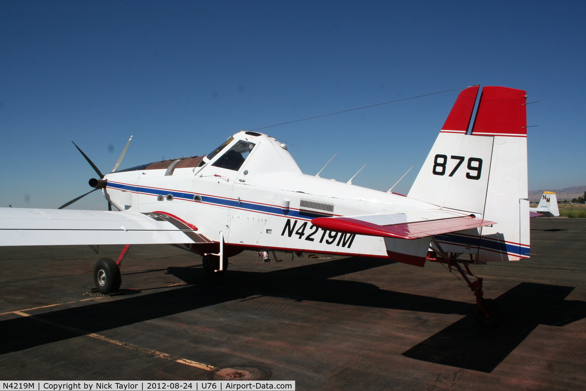 N4219M, 2007 Air Tractor Inc AT-802A C/N 802A-0264, Western Pilot Service AT-802A parked on the ramp.